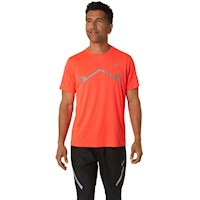Polo ASICS Lite-Show Short Sleeve Top Sunrise Red Hombre