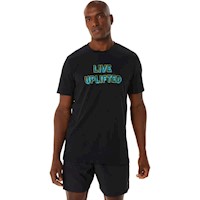 Polo Asics Live Uplifted Graphic Tee Black Hombre