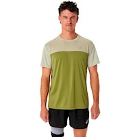 Polo ASICS Race Ss Top M Dried Leaf Green/Cactus Hombre