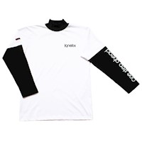 Polo Manga Larga Oversized Kinetix Street Form Algodón Mujer Blanco