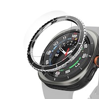Case Protector Pantalla Vidrio Ringke Para Galaxy Watch Ultra 47mm Negro Metalico