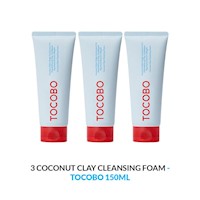 3 COCONUT CLAY CLEANSING FOAM 150 ML - TOCOBO
