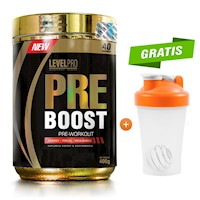 PRE BOOST 400GR BLUEBERRY LEVEL PRO Pre entreno + Shaker