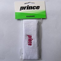 Prince - Vincha Deportiva Para La Cabeza - Blanca con Rosa