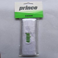 Prince - Vincha Deportiva Para La Cabeza - Blanca con Verde Claro