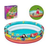 PISCINA INFLABLE CIRCULAR BESTWAY 3 AROS PRINCESAS 200L 122X122X30CM MULTICOLOR