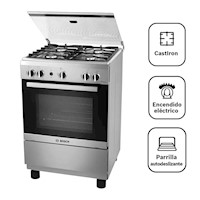 Cocina a Gas Bosch PRO447 IX de Pie 24" 4 Quemadores  Acero Inoxidable