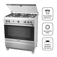 Cocina Bosch PRO545 IX a Gas de Pie 30" 5 Quemadores  Acero Inoxidable