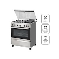 Cocina Bosch PRO545 MAX a Gas de Pie 30" 5 Hornillas Acero Inoxidable