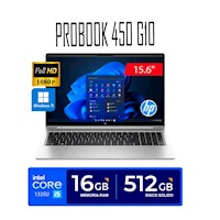 LAPTOP HP PROBOOK 450 G10 Intel Core™ i5-1335U 16GB 512GB SSD 15.6"  FHD W11PRO  EMPRESARIAL