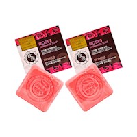 2 Jabón Natural De Rosas Bioaqua 100G Desintoxicante