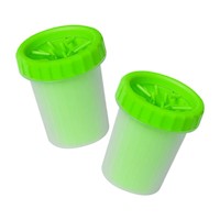 2 limpiador portátil de silicona para mascotas Verde - Soft gentle