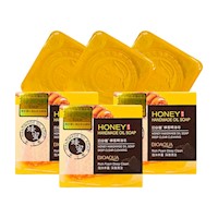 Jabón Natural De Miel Desintoxicante Bioaqua 100Gr 3 Unidades