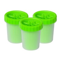3 limpiador portátil de silicona para mascotas Verde - Soft gentle