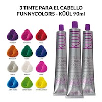 3 Tinte para el Cabello FunnyColors - KÜÜL 90ml