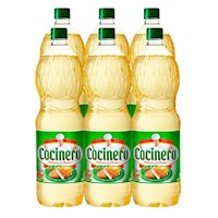 Pack Aceite Vegetal COCINERO Botella 900L - x6u