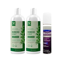 Shampoo Romero Vena 500ml c/u 2 Unid|Minoxidil para mujer 5% Kirkland 60ml