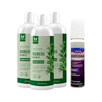 Shampoo Romero Vena 500ml c/u 3 Unid|Minoxidil para mujer 5% Kirkland 60ml