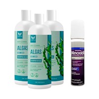 3 shampoo Algas sin sal – Vena 500g|Minoxidil para mujer 5% Kirkland 60ml