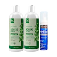 2 Shampoo Romero Vena 500ml c/u|Minoxidil Espuma Kirkland 60ml