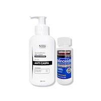 MINOXIDIL LÍQUIDO 60ML + SHAMPOO SIN SAL ANTICASPA 350ML
