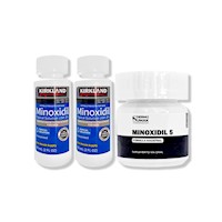 2 Minoxidil Líquido Kirkland + MINOXIDIL 5MG 60 CÁPSULAS