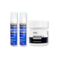 2 Minoxidil Espuma Kirkland + MINOXIDIL 5MG 60 CÁPSULAS