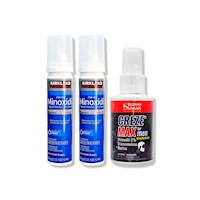 2 Minoxidil Espuma Kirkland + LOCIÓN CREZE MAX FORMEN 60ML