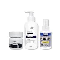 Cápsulas Finasteride 1mg + SHAMPOO KETOZINC 350ML + LOCIÓN MINOXIN