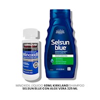 Minoxidil Líquido 60ml Kirkland|Shampoo Selsun Blue Con Aloe Vera 325 ml