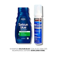 Shampoo Selsun Blue Con Aloe Vera 325 ml|Minoxidil Espuma Kirkland 60ml