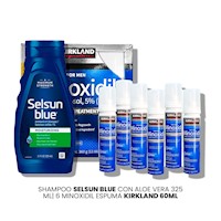 Shampoo Selsun Blue Con Aloe Vera 325 ml|6 Minoxidil Espuma Kirkland