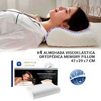Almohadas Viscoelásticas Ortopédicas Memory Pillow Pack 4 unid