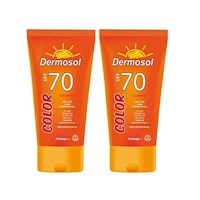 2 Protector Solar De Color Piel 70 Spf-Dermosol