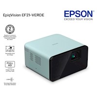Proyector Láser Portátil Smart Epson Epiqvision Ef21 - Verde Ópalo - V11Hb35320