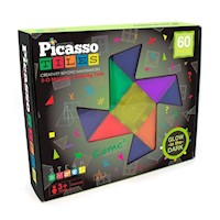 Juego de Bloques Magnéticos que Brillan en la Oscuridad de 60 piezas