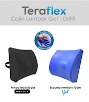 COJIN RESPALDO LUMBAR MEMORY FOAM GEL + FUNDA DRI FIT  TERAFLEX  35x33x12 CM