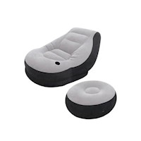 Puff Sillón Inflable con Posa Pies