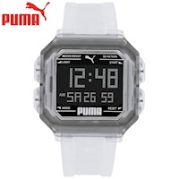 Reloj Puma Remix P5036 para hombre Digital Blanco Transparente