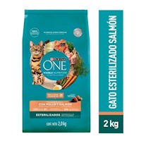 ALIMENTO DE GATO PURINA ONE ESTERILIZADO SALMON 2KG