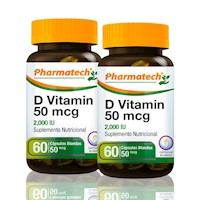Vitamina D 2000Ui Pharmatech 60 Caps Blandas Pack X2