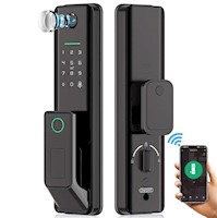 Cerradura Inteligente Smart Chapa Biométrica Negro G1 Pro Negro
