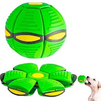 Pelota Bumerang para Perros y Gatos, Goma Convertible Verde