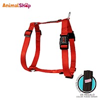 Arnes De Perro Forma De H Doco M Rojo 50 A 70 Cm Con Regalo