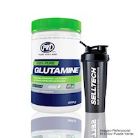 Glutamina Micronizada 100% Pure Glutamine 400gr + Shaker