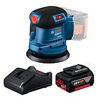 Lijadora Bosch GEX 185-LI + Batería 18V 4.0Ah + Cargador