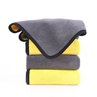 Toalla de Baño para Mascota Amarillo con Gris L