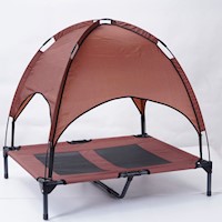 Cama Elevada con toldo - café