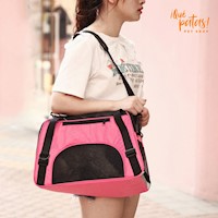 Bolso Transportador de Mascotas talla L - Rosado