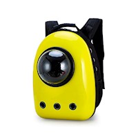 Mochila Espacial Transportadora para Mascotas Pequeñas - Amarillo